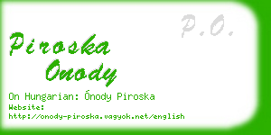 piroska onody business card